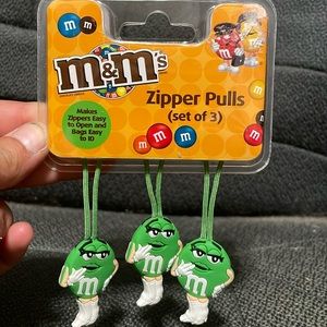M&MS zipper pulls pack of 3 collectors set